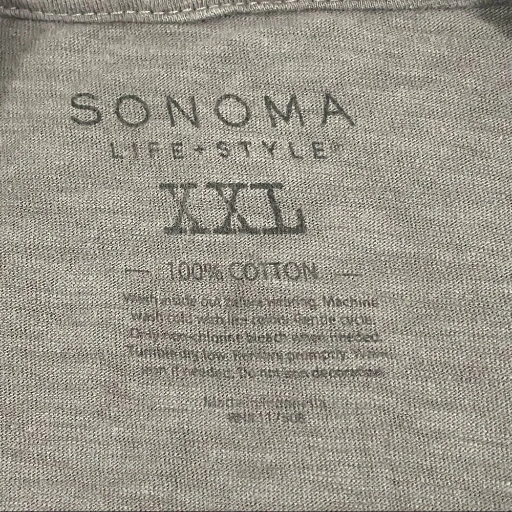 Sonoma Solid Gray Times Square NY Rock N’ Roll 100% Cotton Tee Shirt size XXL